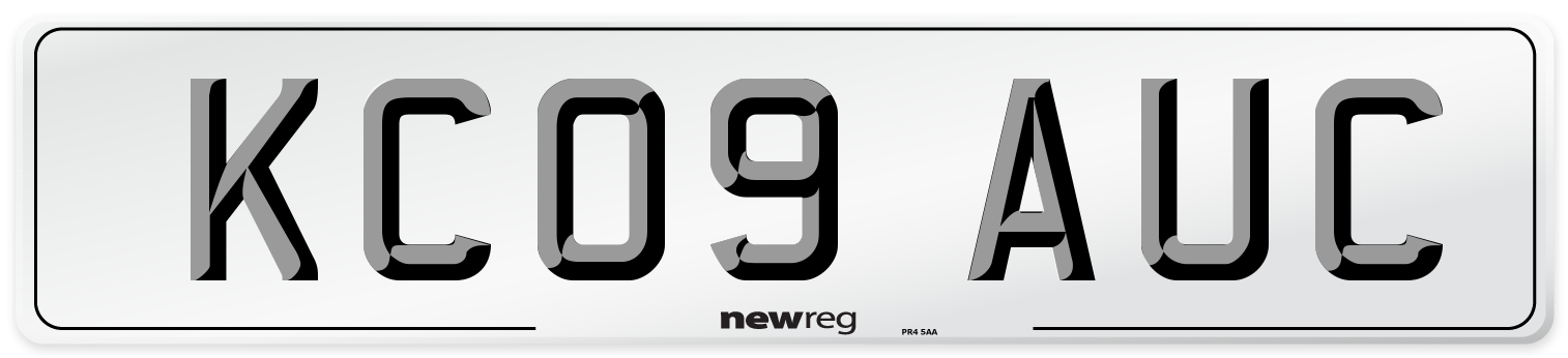 KC09 AUC Number Plate from New Reg